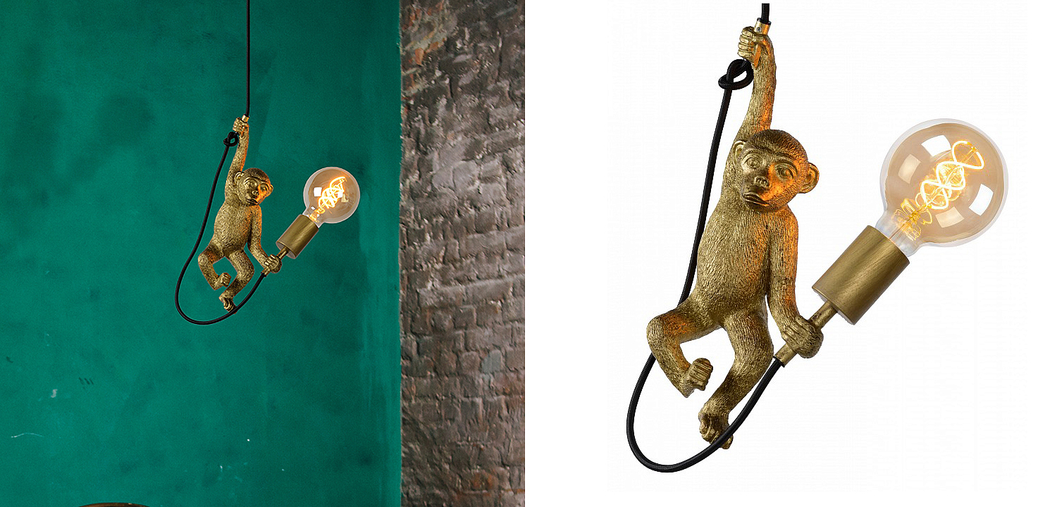 Подвесной светильник Monkey holding a light bulb Подвесной светильник Monkey holding a light bulb - Loft-Concept в Самаре