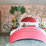 Обои ручная роспись Amazonia Florence Pink dyed silk варинант исполнения - 3 | Loft Concept в Самаре