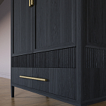 Шкаф платяной Primo с выдвижными ящиками шпон Светлый дуб варинант исполнения - 5 | Loft Concept в Самаре