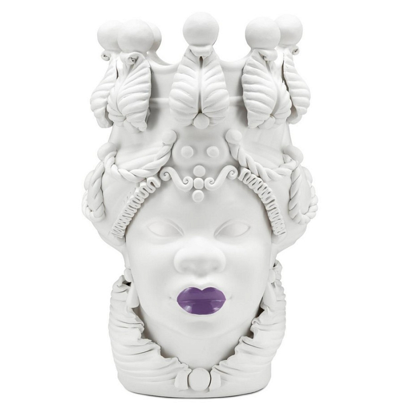 Ваза Vase Moro Lady Big Lipstick Белый Фиолетовый Ваза Vase Moro Lady Big Lipstick Белый Фиолетовый в Самаре | Loft Concept