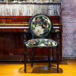 Стул с подлокотниками из натурального бука с изображением птиц и цветов Blooming Birds варинант исполнения - 2 | Loft Concept в Самаре