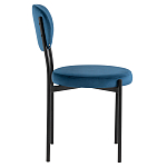 Стул с круглым сиденьем на металлическом основании ALFIE CHAIR Blue варинант исполнения - 5 | Loft Concept в Самаре