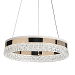 Люстра в виде кольца золотого цвета с прозрачными вставками Radiant Rail варинант исполнения - 1 | Loft Concept в Самаре