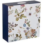 Ваза фарфоровая белая на ножке с рисунком цветов Garden Whisper Porcelain Set  варинант исполнения - 2 | Loft Concept в Самаре