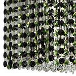 Бра с хрустальными подвесками хром Crystal Art Chrome Green Wall Lamp варинант исполнения - 3 | Loft Concept в Самаре