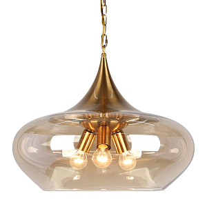Подвесной светильник с янтарным стеклом Chalice 