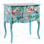 Комод с росписью Розовый фламинго L.XV CHEST OF DRAWERS Flowers with Flamingo варинант исполнения - 1 | Loft Concept в Самаре