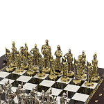 Шахматы в ларце из натуральных камней Долерит Малахит Мрамор Decorative Thematic Chess Русь варинант исполнения - 2 | Loft Concept в Самаре