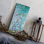 Постер на холсте в стиле шинуазри с изображением сада Chinoiserie Imperial Garden Birds and People Poster варинант исполнения - 4 | Loft Concept в Самаре