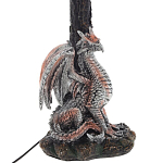 Настольная лампа с абажуром Дракон Silver Red Dragon Коричневый абажур варинант исполнения - 2 | Loft Concept в Самаре