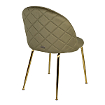 Стул велюровый хаки на золотистых металлических ножках Vendramin Chair варинант исполнения - 3 | Loft Concept в Самаре