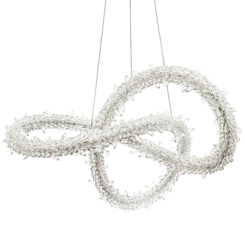 Фигурная люстра с хрустальным декором Gilbertine Crystal Curly Ring Chandelier Латунь Прозрачный Фигурная люстра с хрустальным декором Gilbertine Crystal Curly Ring Chandelier Латунь Прозрачный в Самаре | Loft Concept