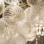 Люстра подвесная с рифлёными стеклянными шарами в форме воздушного облака Berries Chandelier варинант исполнения - 5 | Loft Concept в Самаре