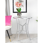 Столик приставной с круглой столешницей на серебристом основании Scenical Table варинант исполнения - 4 | Loft Concept в Самаре