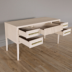 Большой Рабочий стол Primo с 5 выдвижными ящиками Светлый дуб варинант исполнения - 6 | Loft Concept в Самаре