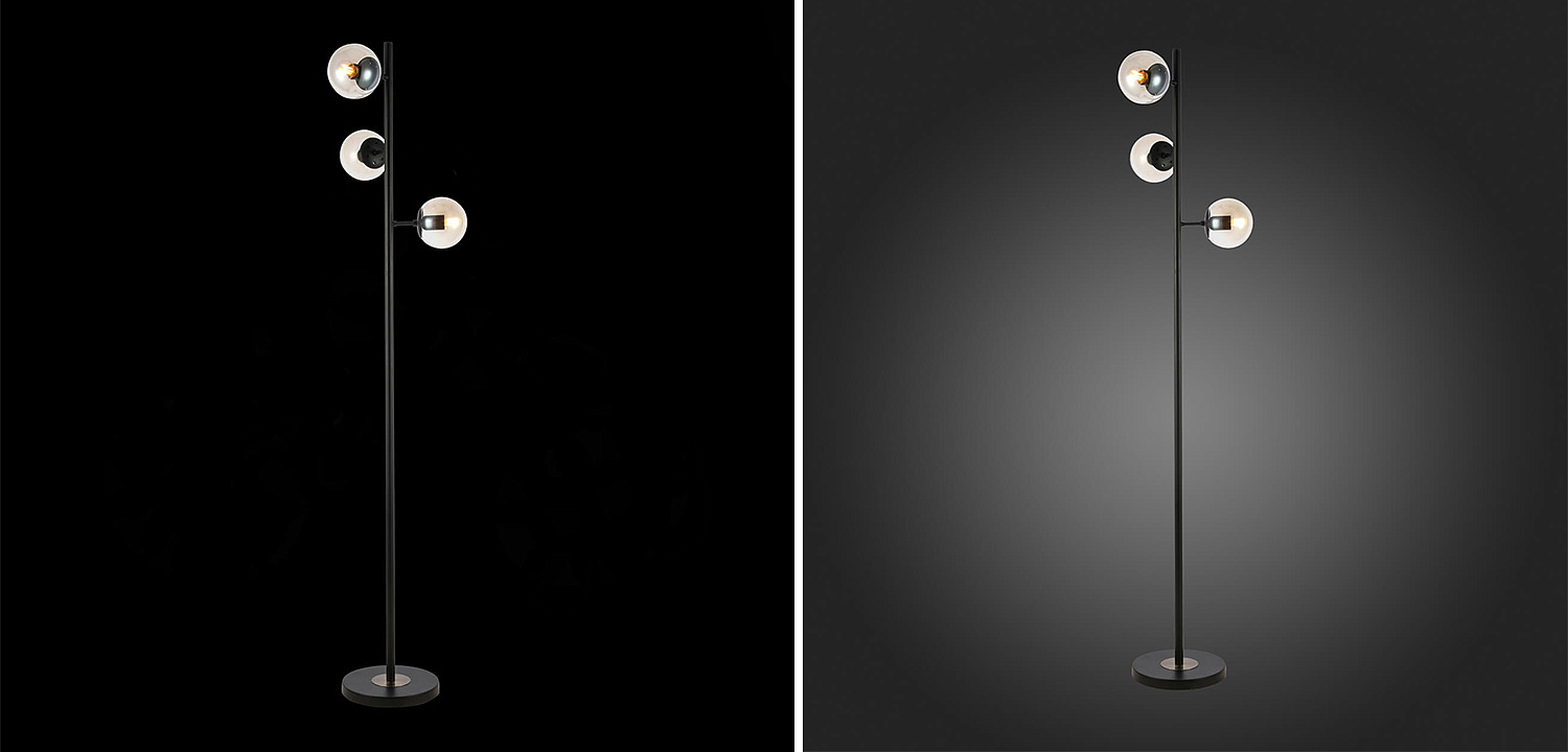 Торшер Modo Floor Lamp Ambre Black Торшер Modo Floor Lamp Ambre Black - Loft-Concept в Самаре