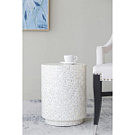 Приставной столик с рисунком из раковин устриц Bone Inlay варинант исполнения - 5 | Loft Concept в Самаре