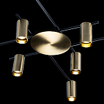 Потолочный светильник с 10-ю цилиндрическими плафонами цвета латунь TRIBES CHANDELIER варинант исполнения - 3 | Loft Concept в Самаре