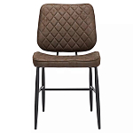 Стул с темно-коричневой обивкой из экокожи Benderson варинант исполнения - 1 | Loft Concept в Самаре