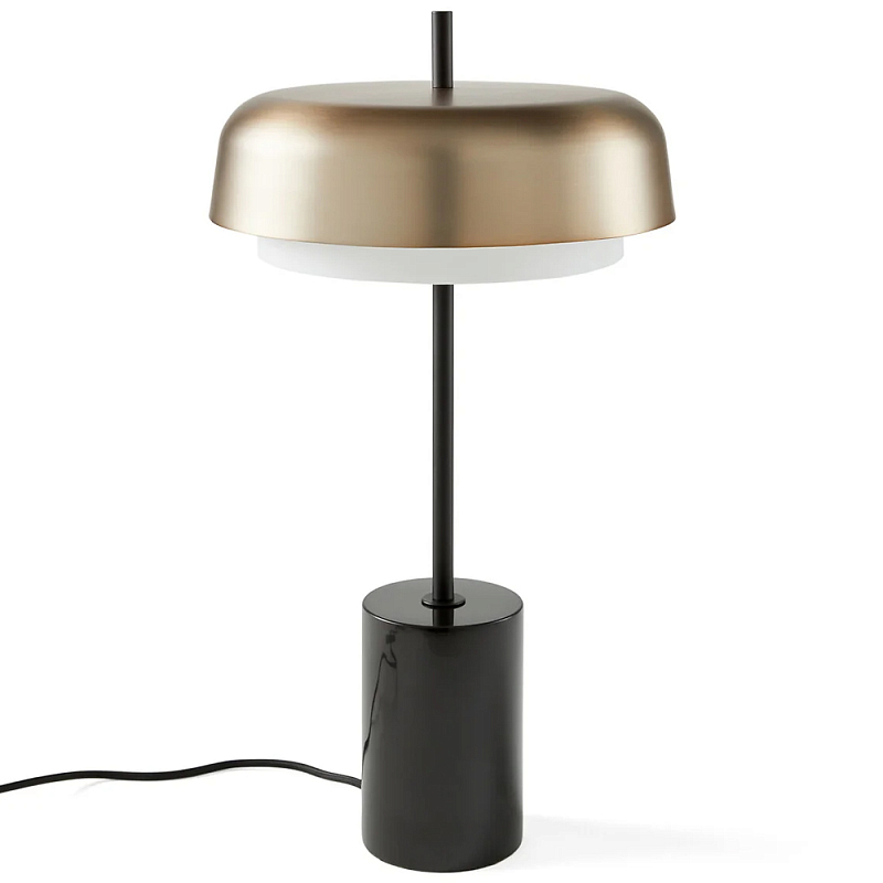 Настольная лампа Wilona Table Lamp Латунь Белый Черный Настольная лампа Wilona Table Lamp Латунь Белый Черный в Самаре | Loft Concept