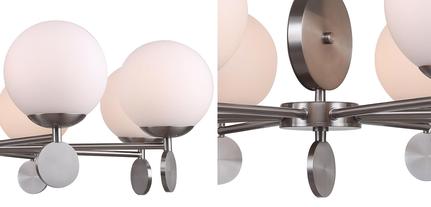 Люстра Kyran Nickel Chandelier 8 Люстра Kyran Nickel Chandelier 8 - Loft-Concept в Самаре