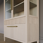 Витрина Primo со стеклянными фасадами и буфетом шпон Светлый дуб варинант исполнения - 6 | Loft Concept в Самаре