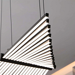 Люстра в виде распахнутых крыльев из тонких металлических планок Flight of Freedom варинант исполнения - 10 | Loft Concept в Самаре