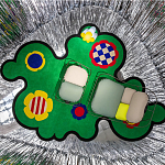 Дизайнерское разноцветное кресло на металлическом каркасе с подставкой для ног Poltronova Plasma Armchair варинант исполнения - 16 | Loft Concept в Самаре