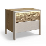 Тумба 2 ящика с подсветкой на рельефном фасаде Warm Industrial варинант исполнения - 8 | Loft Concept в Самаре