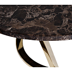 Стол журнальный коричневый на золотом основании Symphony of the Earth варинант исполнения - 1 | Loft Concept в Самаре