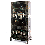 Шкаф черный в китайском стиле  Chinese Cabinet Black варинант исполнения - 4 | Loft Concept в Самаре