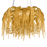 Люстра подвесная круглая с изогнутыми металлическими дугами и ниспадающими цепочками 65 см Atlantis Chain варинант исполнения - 7 | Loft Concept в Самаре