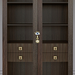 Дизайнерский шкаф витрина Elsa Dreams Walnut с 4-мя ящиками варинант исполнения - 2 | Loft Concept в Самаре