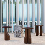 Приставной столик из массива дерева Walnut варинант исполнения - 12 | Loft Concept в Самаре