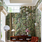 Обои ручная роспись Redwoods Sequoia on Sterling Silver gilded paper варинант исполнения - 1 | Loft Concept в Самаре