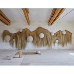 Большая дизайнерская Инсталляция из соломы RAFFIA Installation  варинант исполнения - 3 | Loft Concept в Самаре