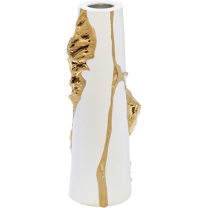 Ваза Rhea white with gold 24 Белый Золотой Ваза Rhea white with gold 24 Белый Золотой в Самаре | Loft Concept