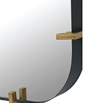 Зеркало настенное в черной металлической раме Mirror Cardinal варинант исполнения - 2 | Loft Concept в Самаре