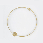 Бра светодиодное круглой формы с рамкой цвета латунь Ring Horizontal варинант исполнения - 1 | Loft Concept в Самаре