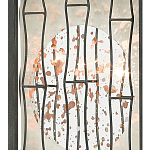 Бра с круглой зеркальной вставкой с эффектом ржавчины Stunning Radiance варинант исполнения - 1 | Loft Concept в Самаре