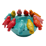 Декоративное дизайнерское блюдо разноцветные попугаи  варинант исполнения - 1 | Loft Concept в Самаре