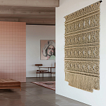 Панно на стену плетеное Макраме бежевый цвет  варинант исполнения - 4 | Loft Concept в Самаре