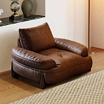 Кресло кожаное с деревянным каркасом Medieval Furniture варинант исполнения - 1 | Loft Concept в Самаре