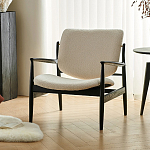 Кресло с каркасом и ножками из древесины и мягкими сиденьем и спинкой Venice варинант исполнения - 3 | Loft Concept в Самаре