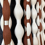 Дизайнерский Декор на стену с кисточками из хлопковых нитей wall panel Thread brushes варинант исполнения - 3 | Loft Concept в Самаре
