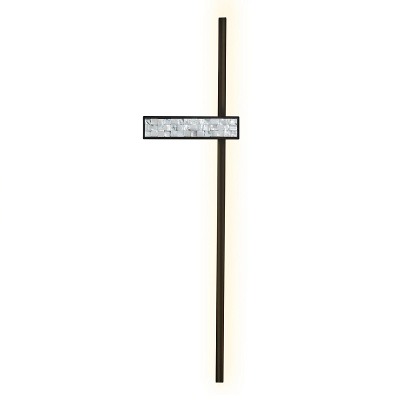 Бра с декором из перламутровой морской ракушки Touch of Marine Charm Черный Перламутровый в Самаре | Loft Concept 