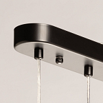 Люстра с 3-мя плафонами волнообразной формы цвета янтарь и 2-мя прозрачными шарообразными плафонами Lucid Rain  варинант исполнения - 10 | Loft Concept в Самаре