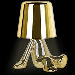 Настольная лампа фигурная золотого цвета с гладким абажуром Высота 17 см Sophia варинант исполнения - 3 | Loft Concept в Самаре