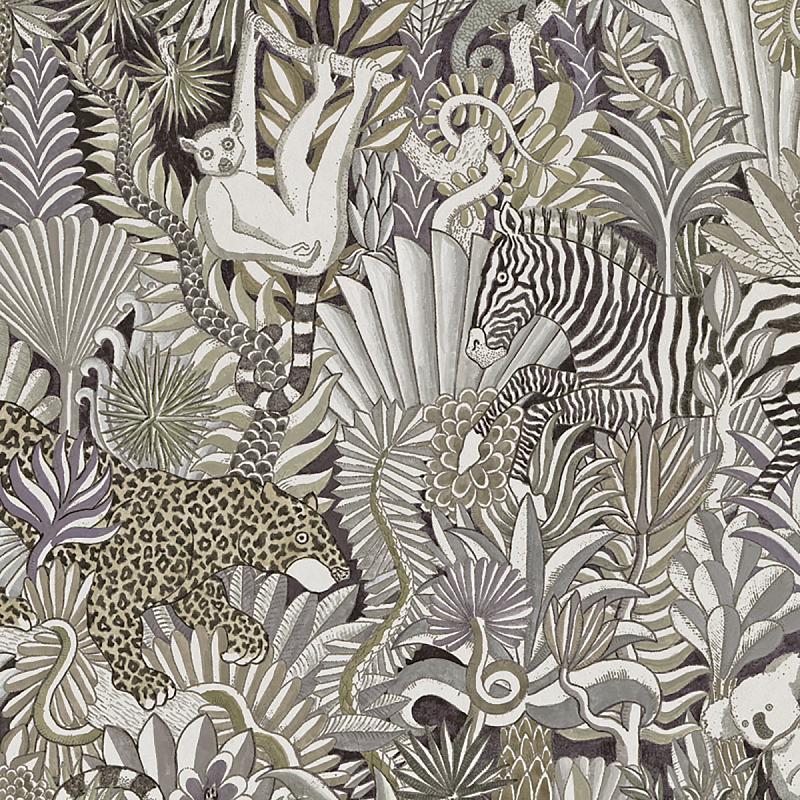 Ткань Jungle Animaux Camoufles Бежевый Велюр N 1147 Серо-бежевый в Самаре | Loft Concept 