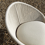 Дизайнерское уличное кресло с веревочной спинкой PETALO Armchair варинант исполнения - 4 | Loft Concept в Самаре